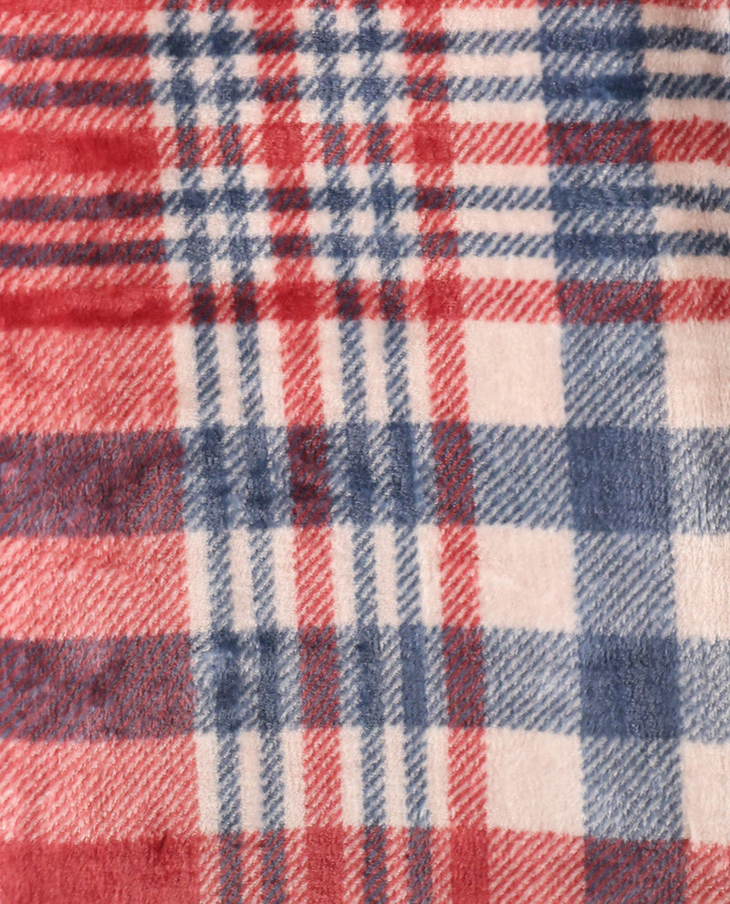 46 North & Savoie Luke Burgundy Plaid Throw