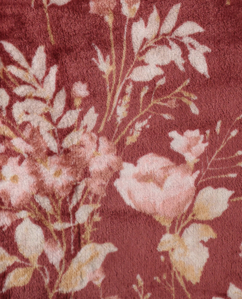 46 North & Savoie Fallon Burgundy Flower Throw