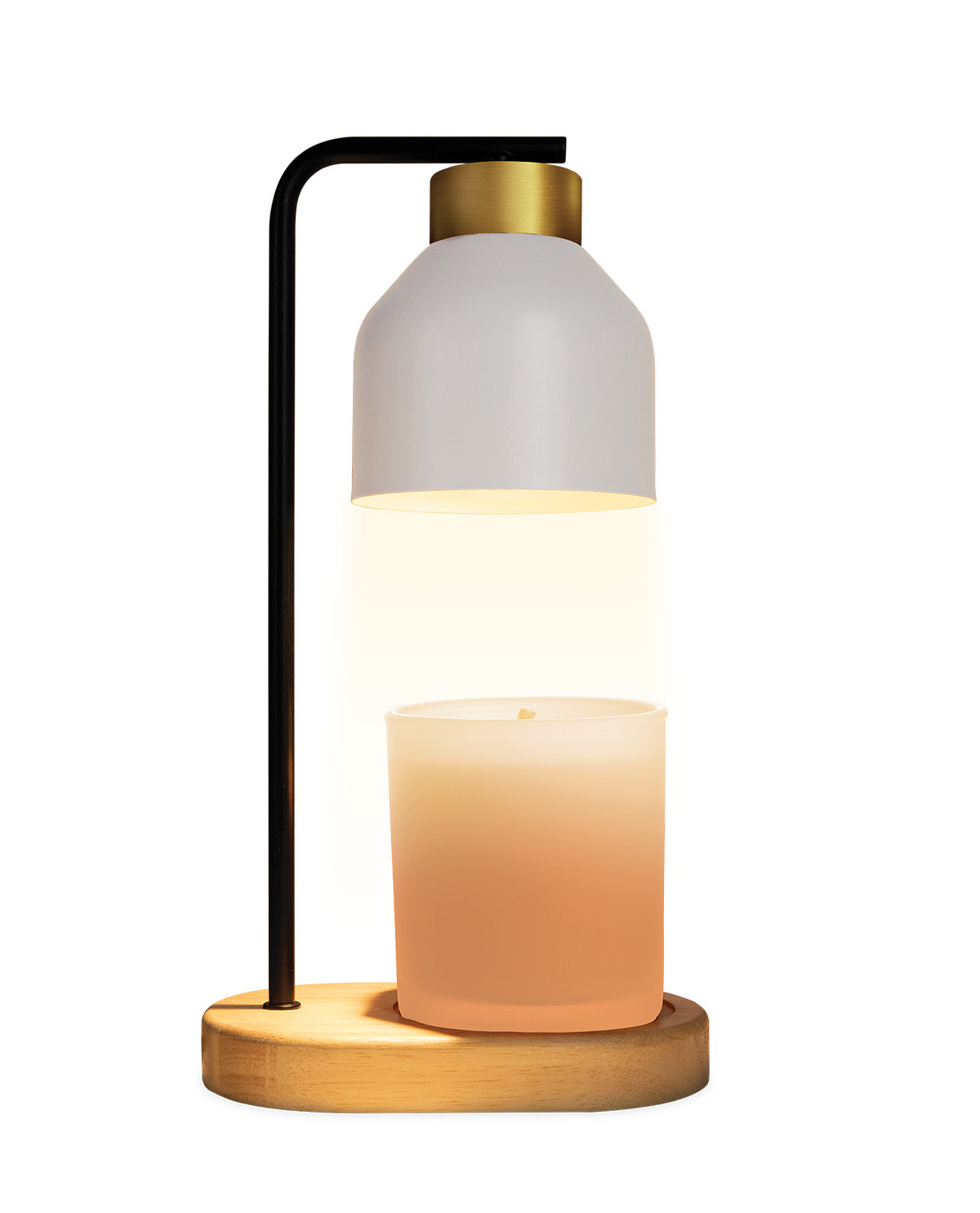 Luze Candle Warmer Light White Metal Shade