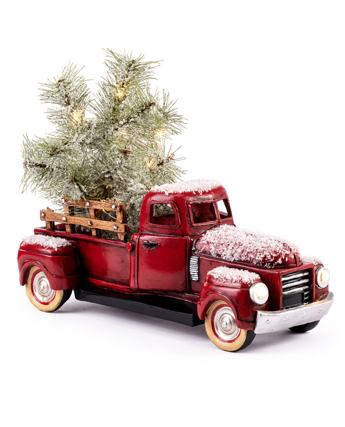 Large Red Truck With Tree