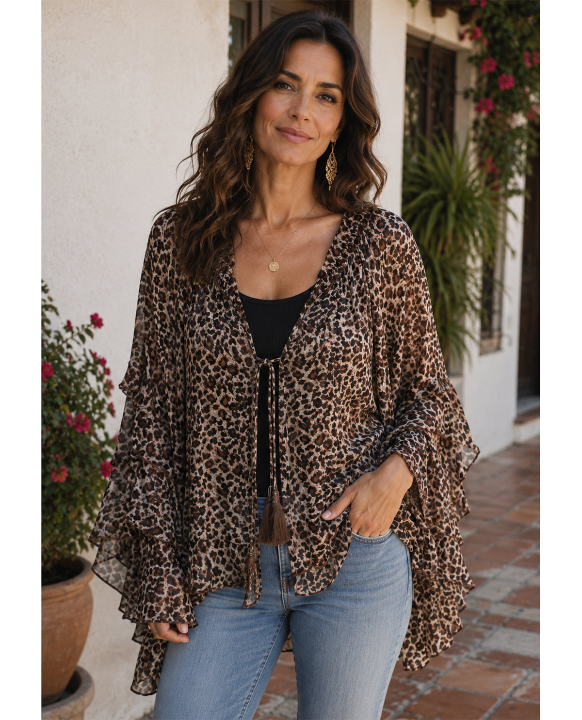 Oddi Leopard Print Blouse