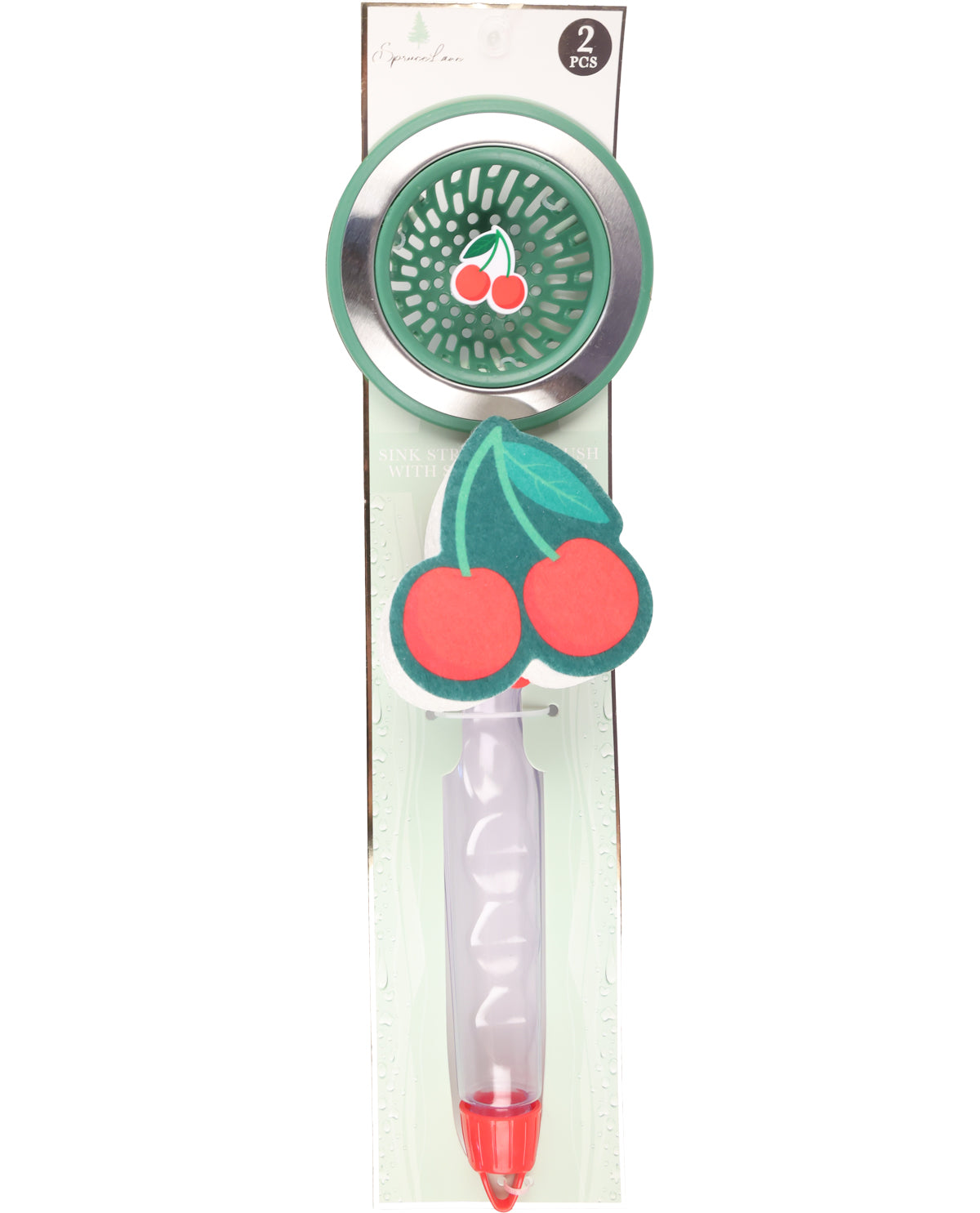 2 Piece Cherry Sink Strainer & Sponge