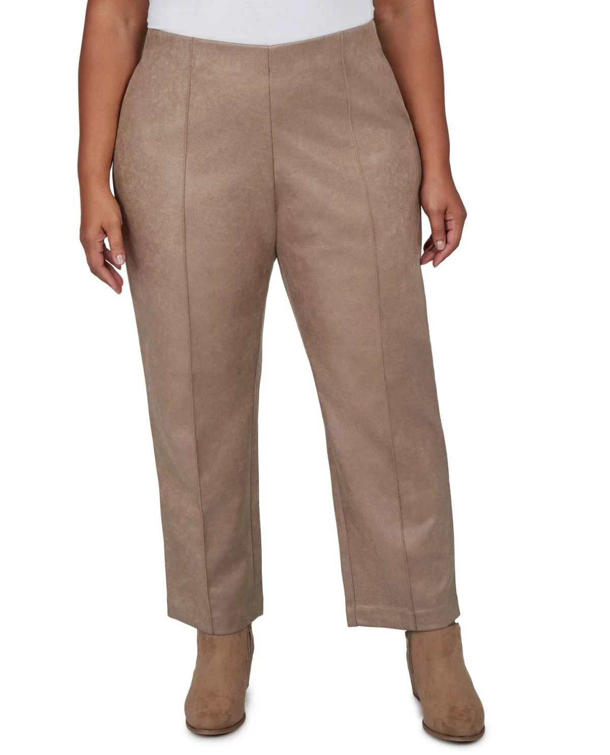 Ruby Road Mythical Pull On Sueded Ponte Pant Taupe