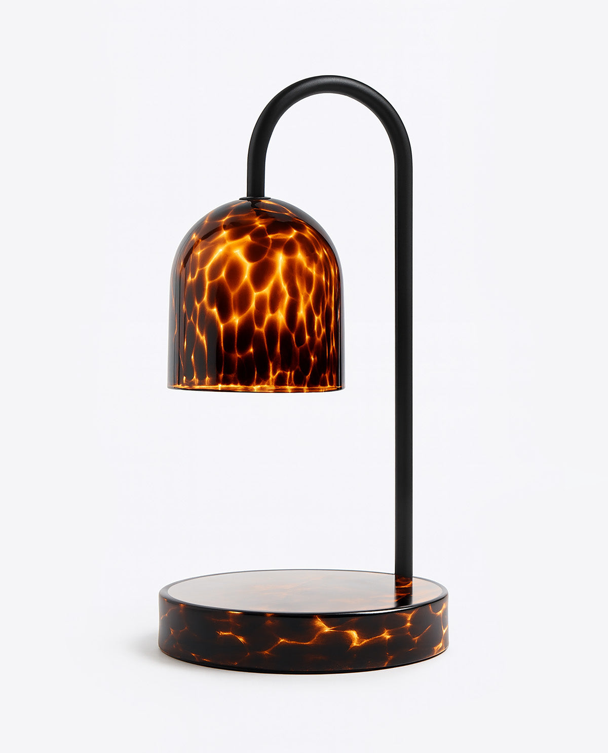 Tortoise Shell Glass Candle Warmer