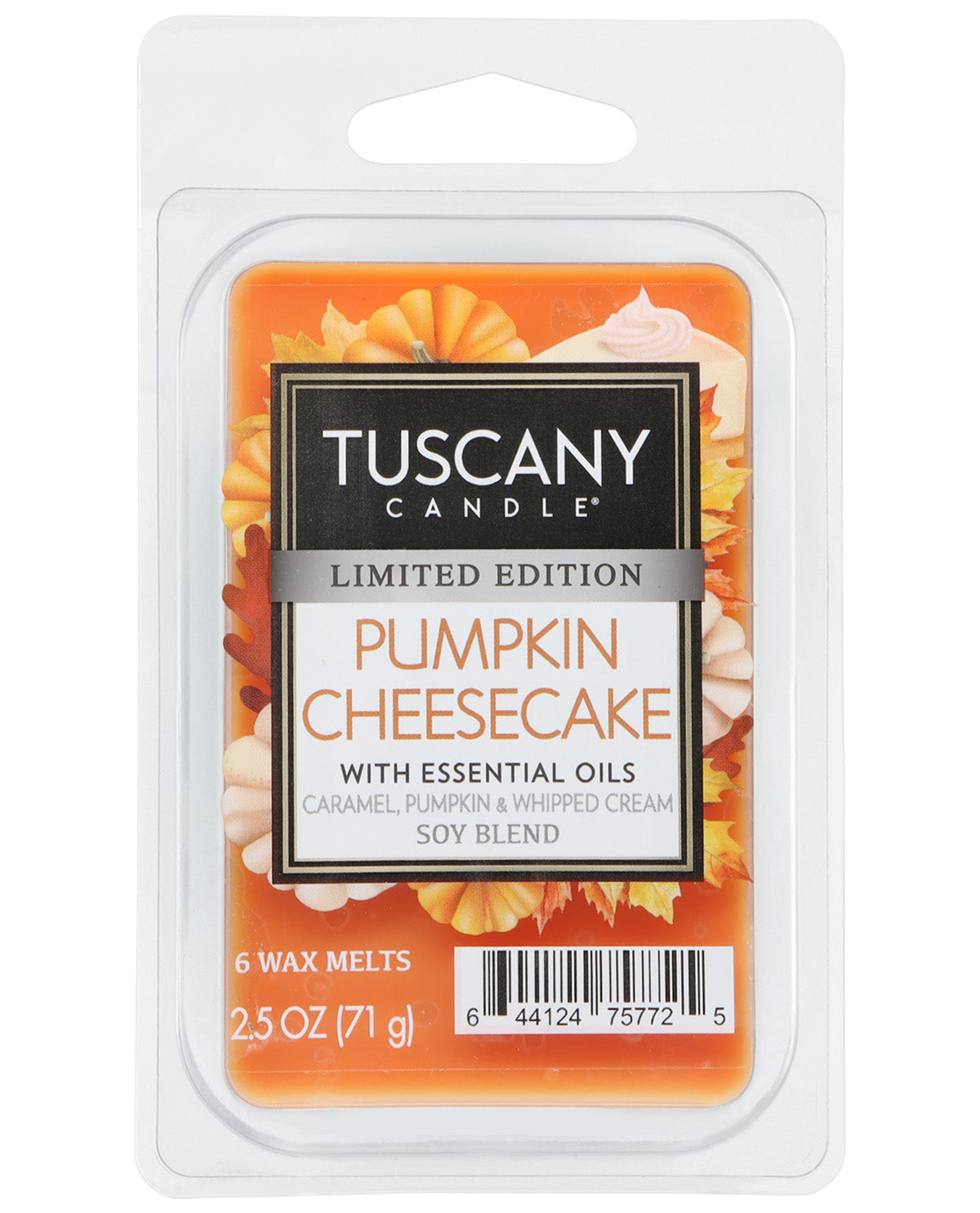 Tuscany Candle 2.5oz Pumpkin Cheesecake Wax Melt