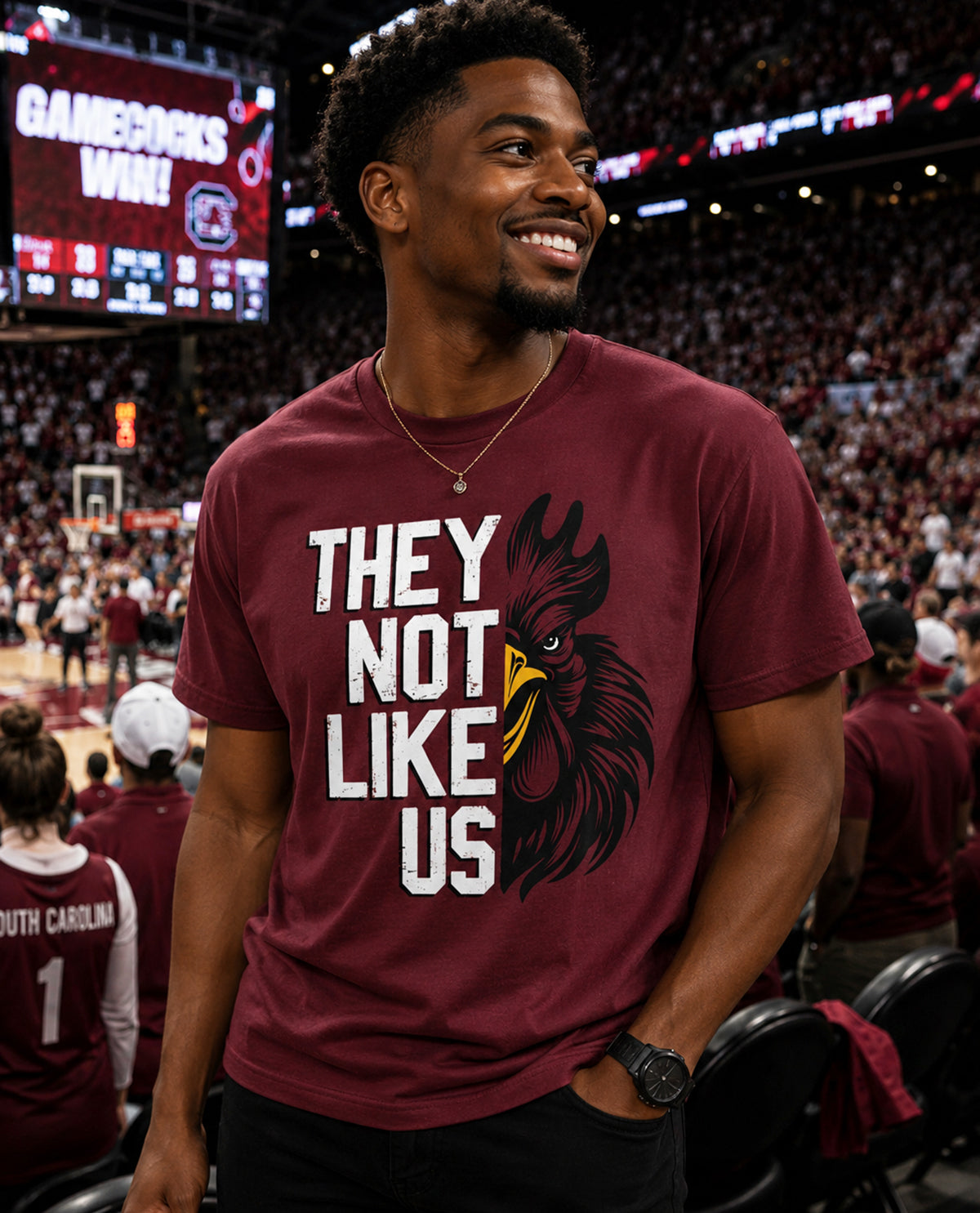 They Not Like Us USC Short Sleeve Tee Garnet