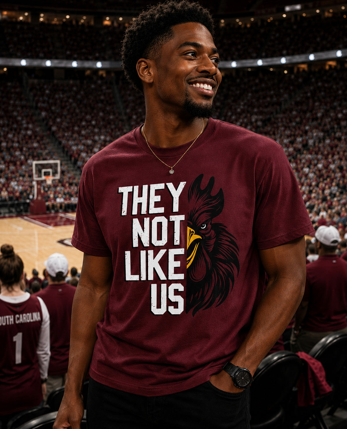 They Not Like Us USC Short Sleeve Tee Garnet