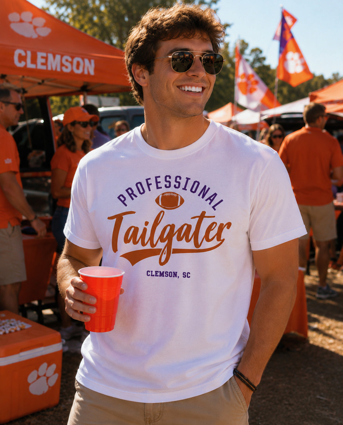 Clemson Professional Tailgaiter Short Sleeve Tee White
