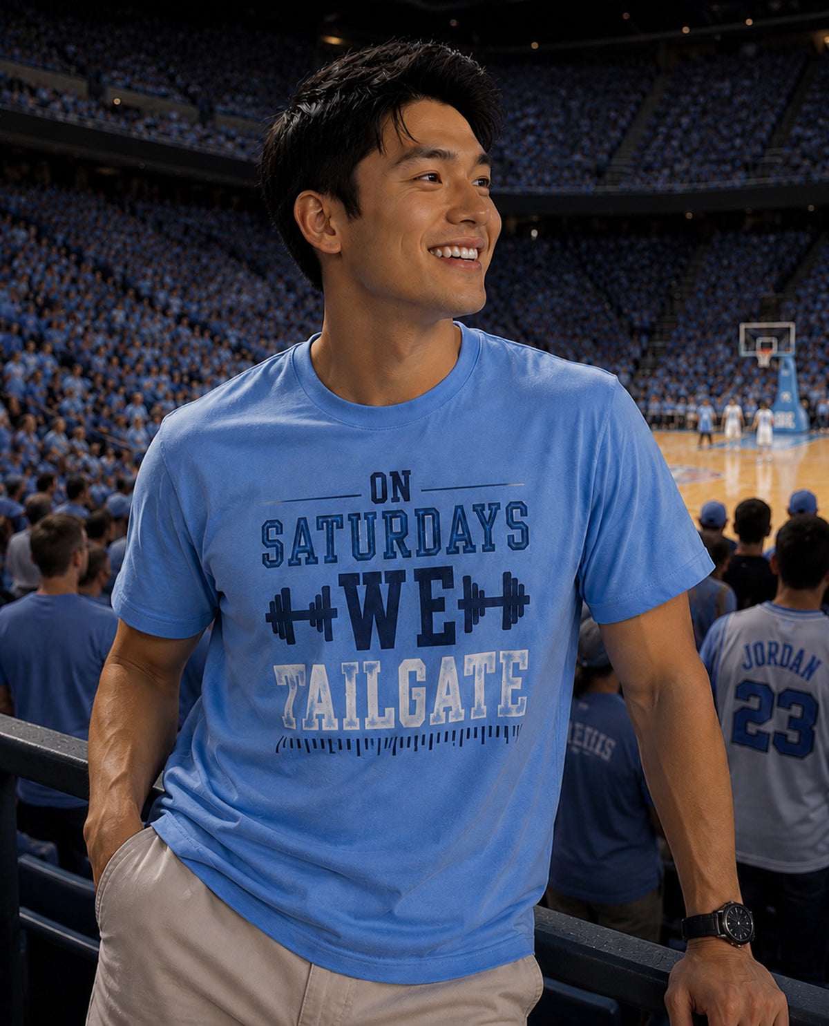UNC Everything's Better On Gameday Short Sleeve Tee Blue