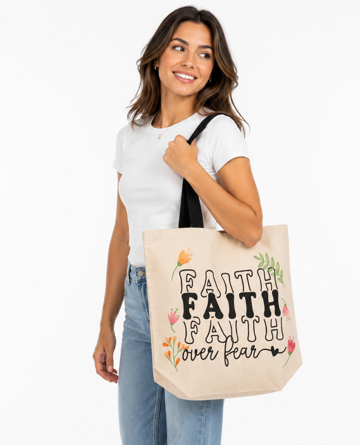 Faith Over Fear Canvas Bag