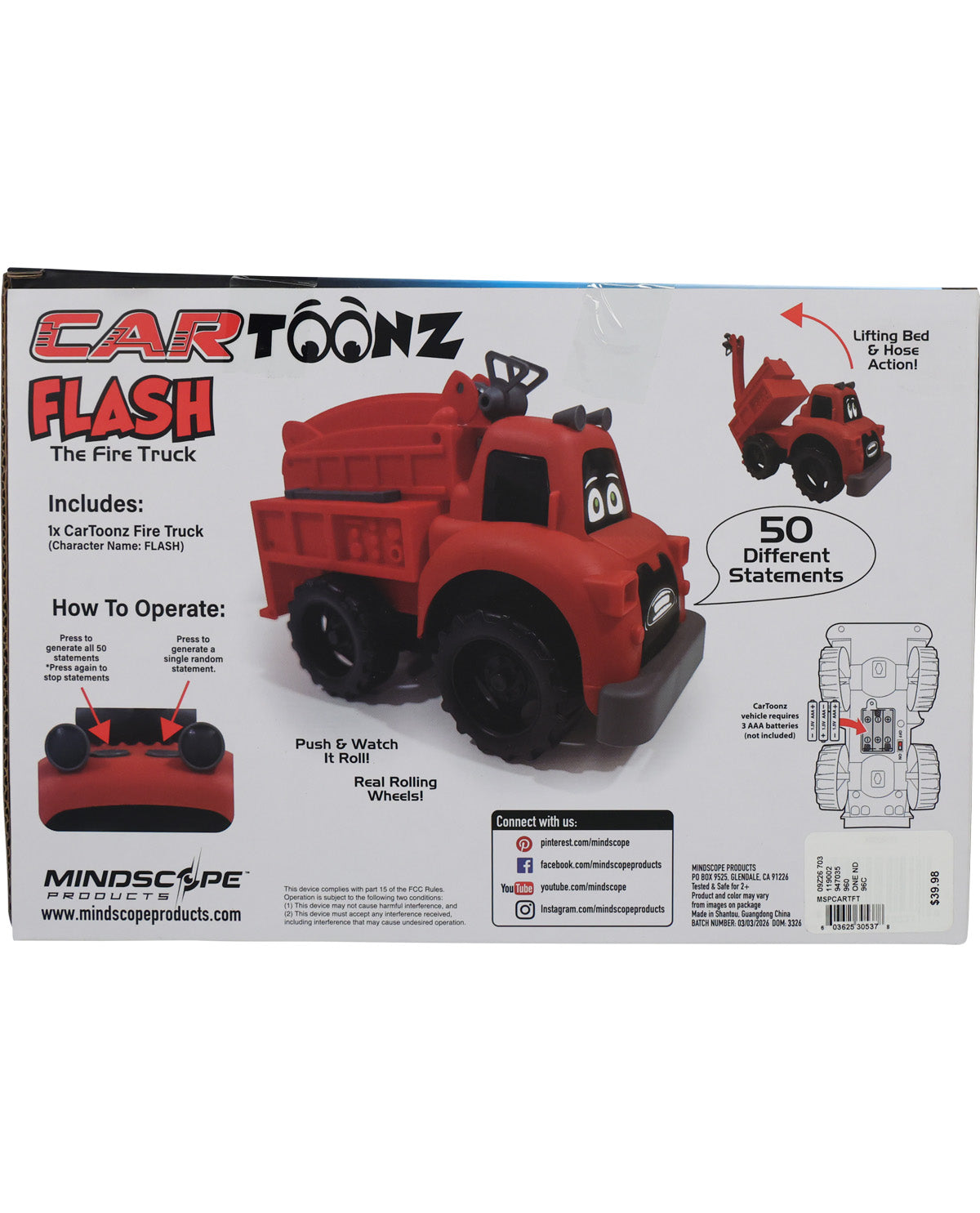 Cartoonz Animat3D Fire Truck