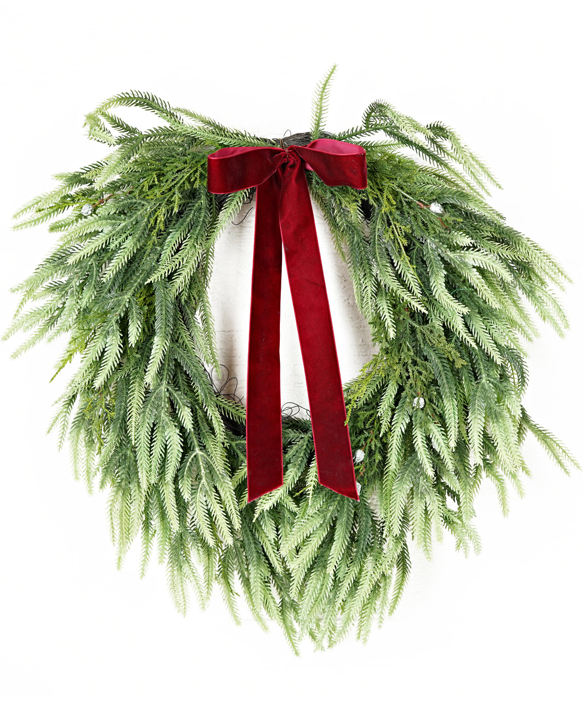 24" Heart & Ribbon Soft Touch Wreath