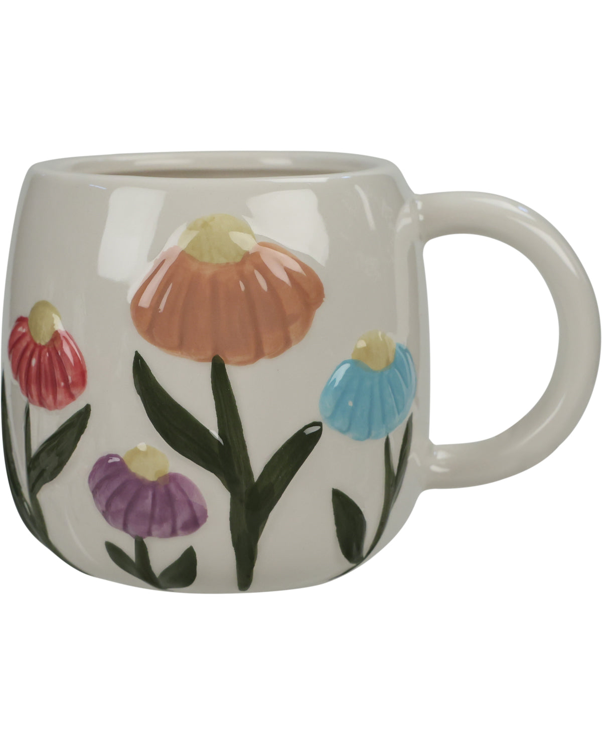 Ceramic Flower Embossed Mug