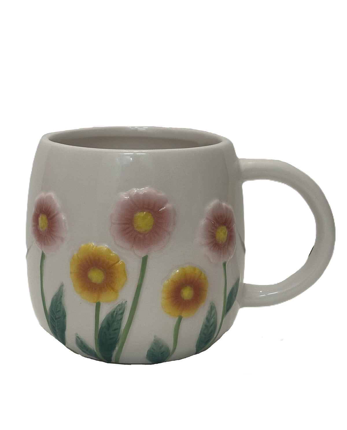 Ceramic Flower Embossed Mug
