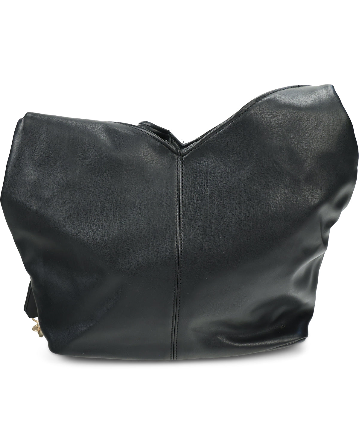 London Fog Leather Origami Tote Bag Black