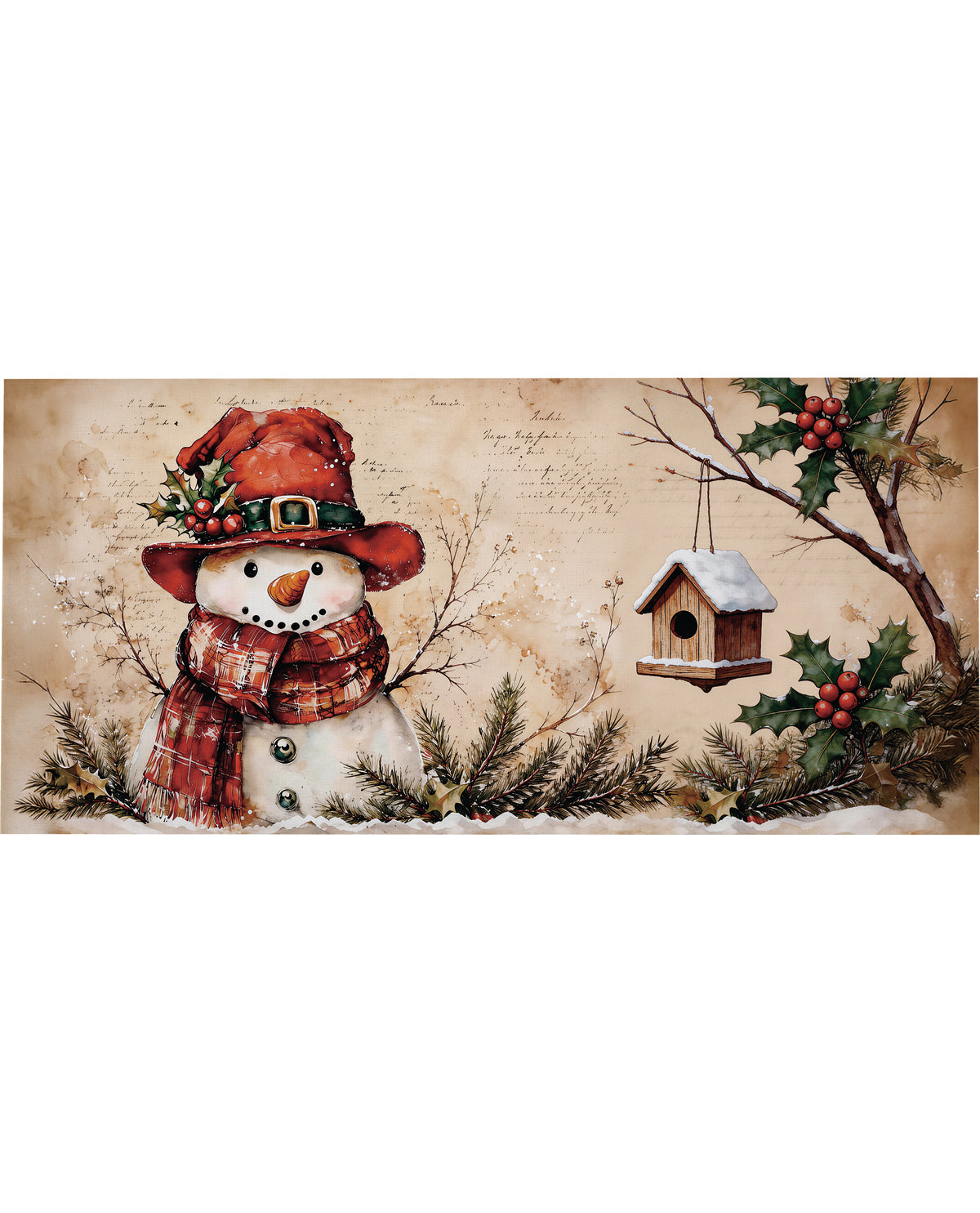Evergreen Vintage Snowman Sassafras
