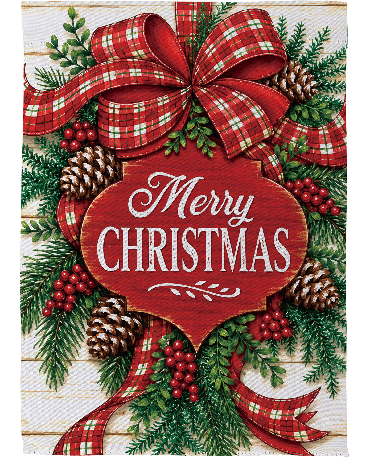 Evergreen Merry Christmas Garden Flag