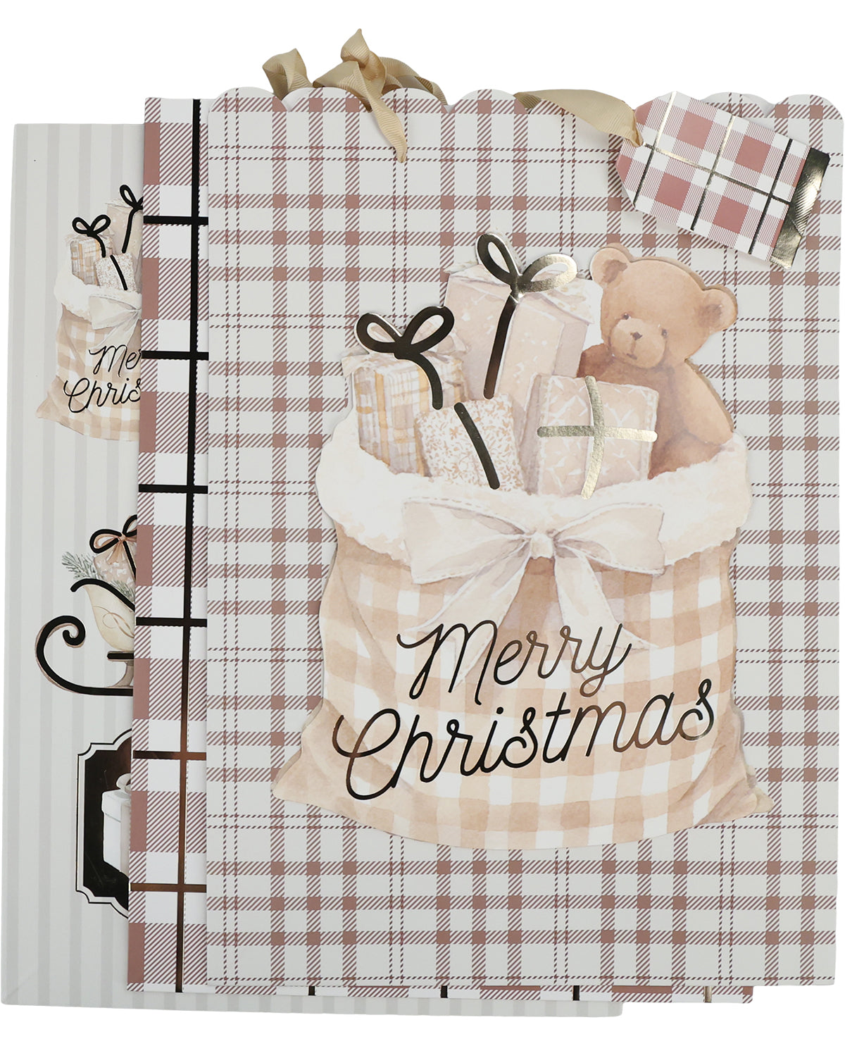 Winter White 3 Piece 12x17" L Gift Bags