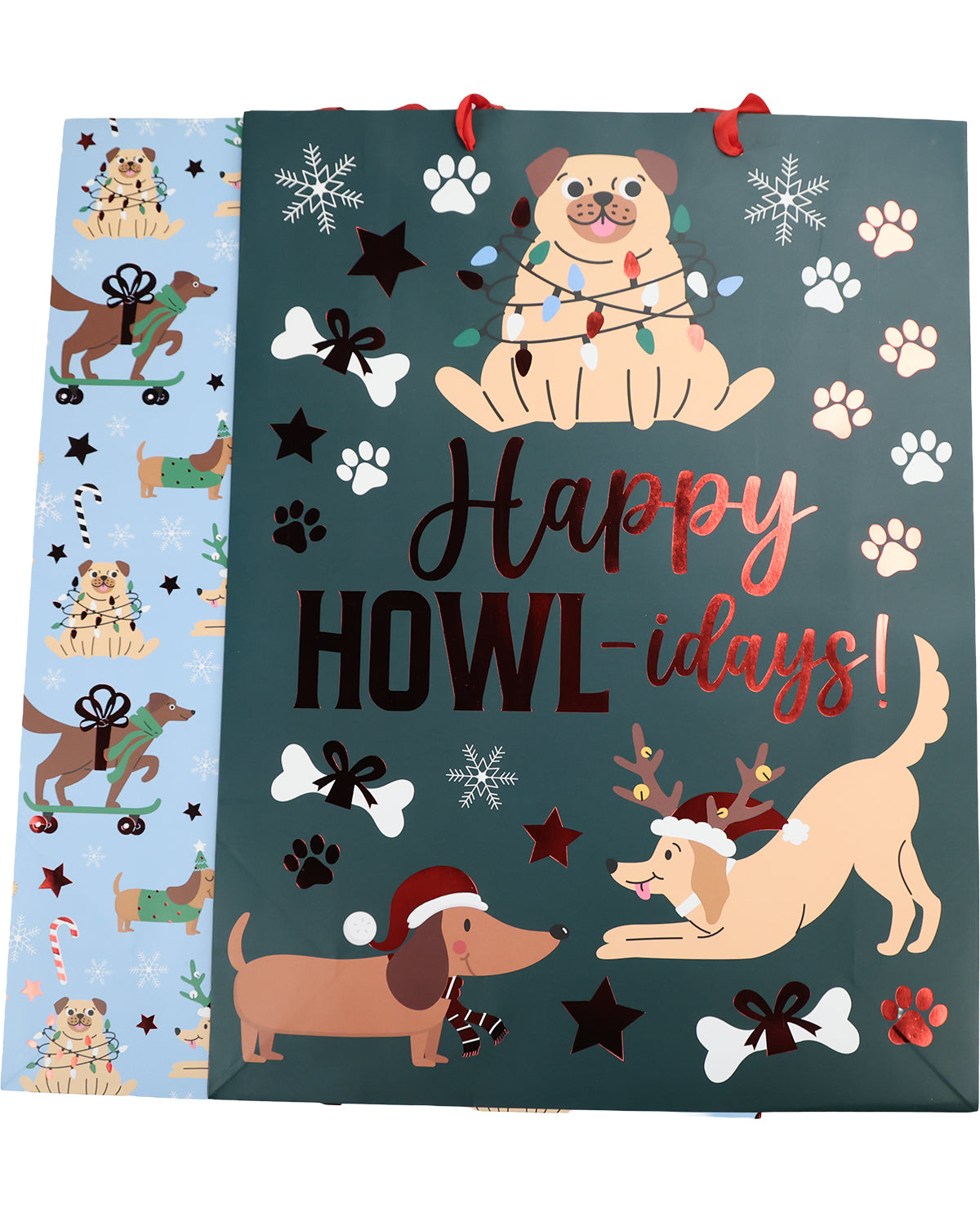 Happy Howlidays 2 Piece 15x20 XL Gift Bags