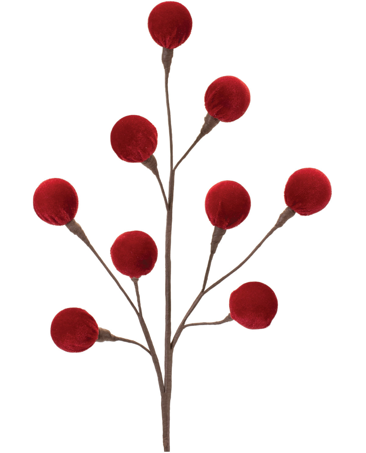 Red Pod Spray 23"H Polyester/Foam