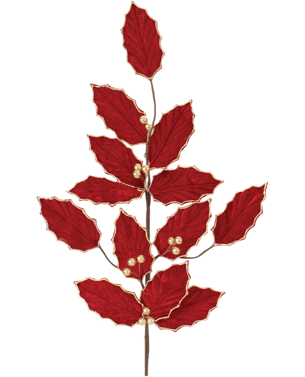 Red Holly Spray 32"H Polyester
