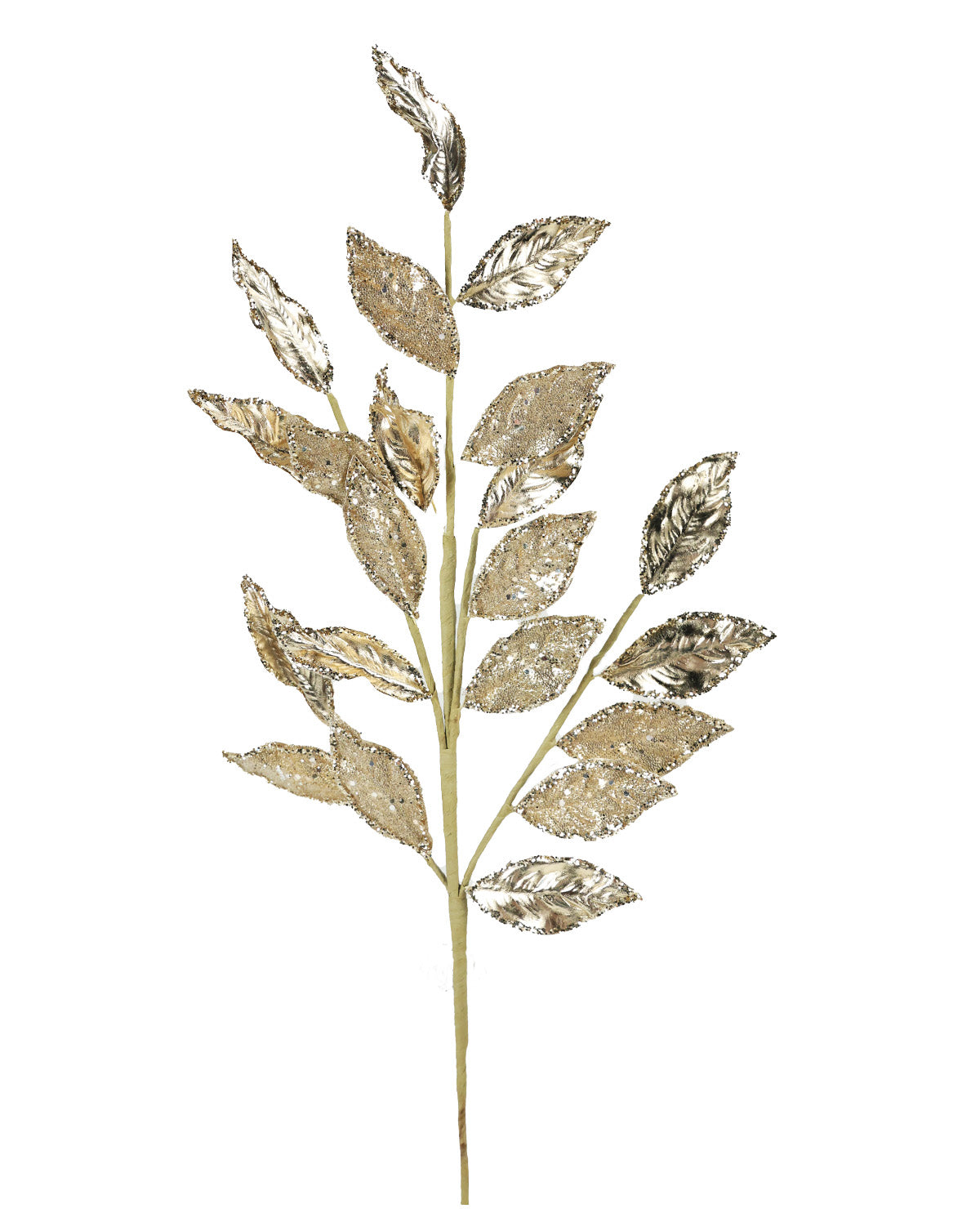 Gold + Leaf Spray 29"H Polyester