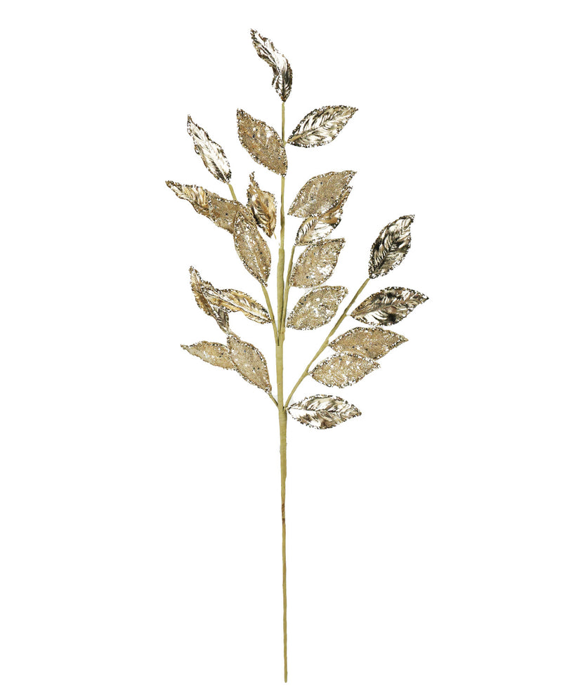 Gold + Leaf Spray 29"H Polyester