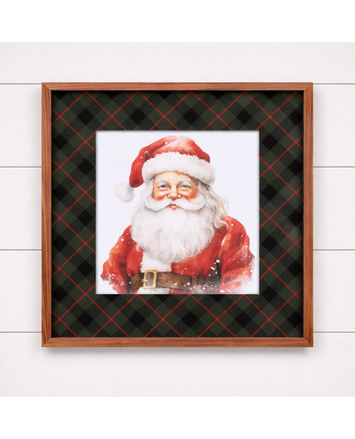 Framed Santa Print 15.5"