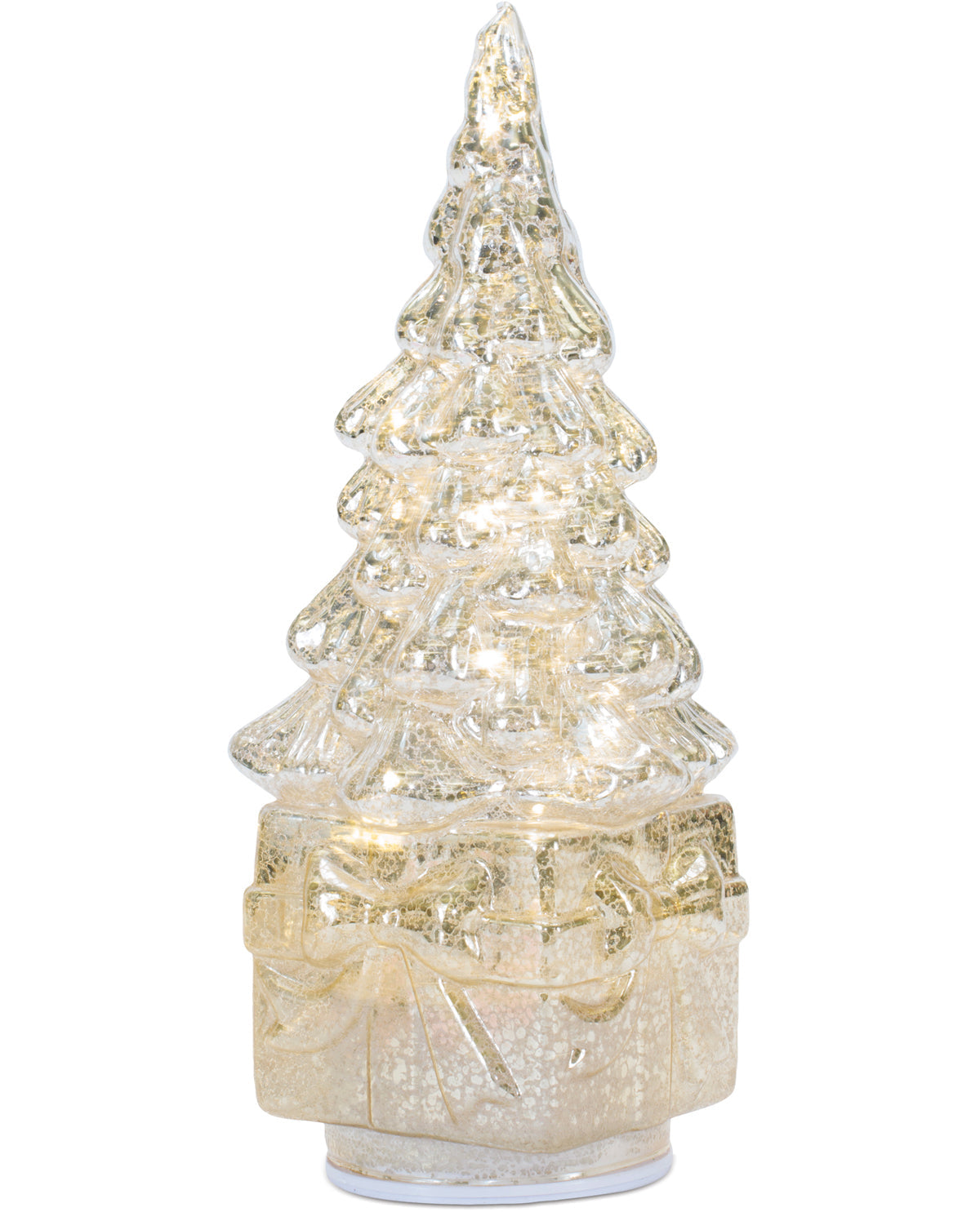 Gold Rotating LED Tree on Package 11.75"H