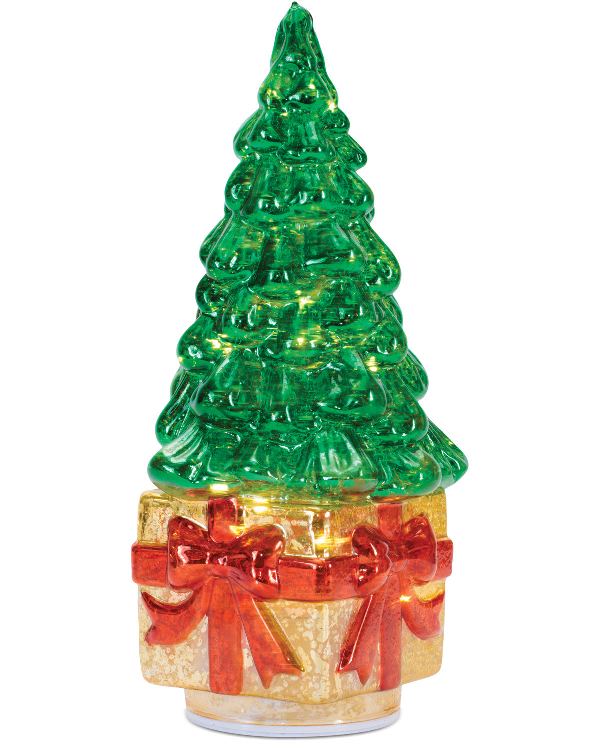 Green/Red Rotating LED Tree on Package 11.75"H
