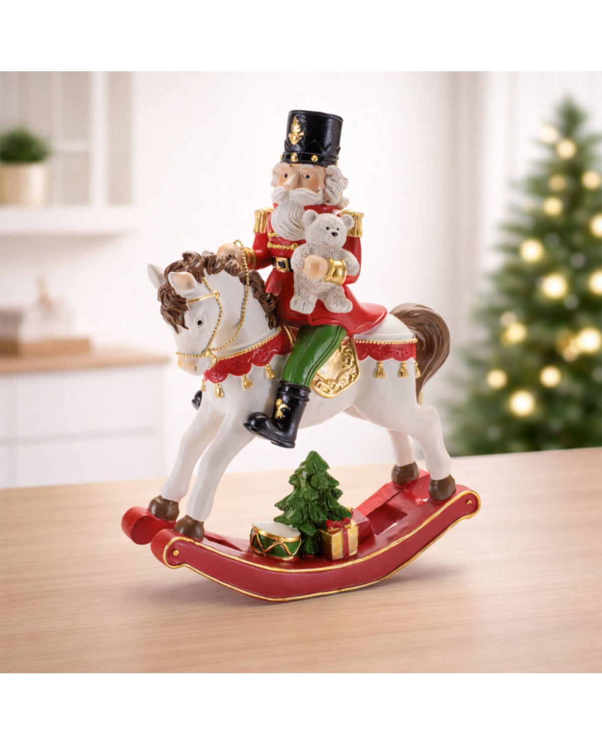 Nutcracker on Rocking Horse 9.25"