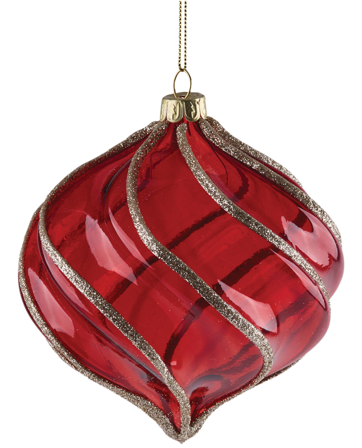 Red Swirl Ornament