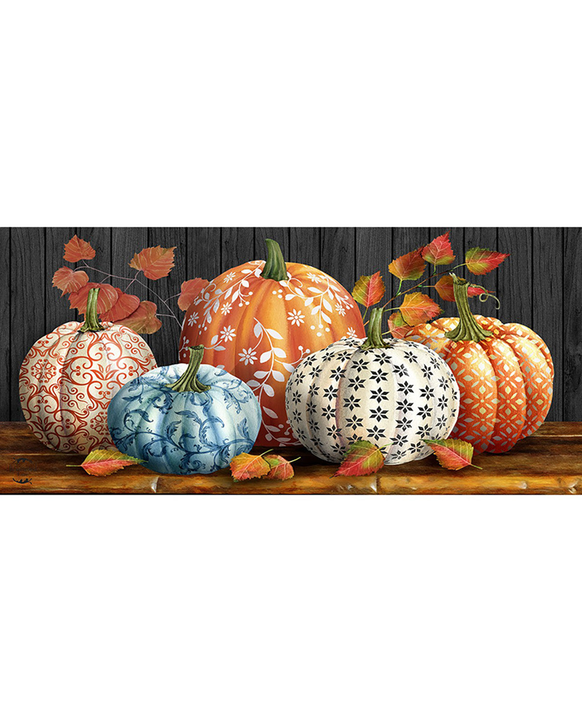 Briarwood Lane Elegant Pumpkins Mini Mat