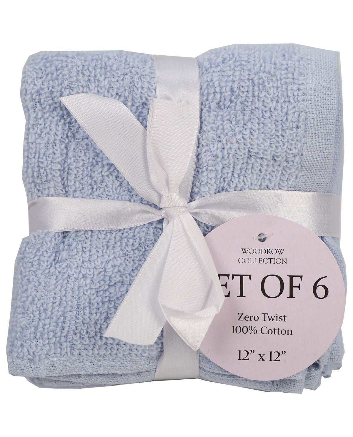 Woodrow Zero Twist 6 Piece Washcloths