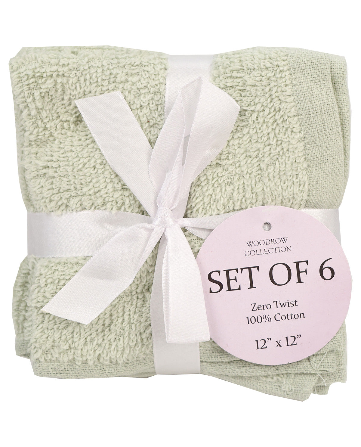 Woodrow Zero Twist 6 Piece Washcloths