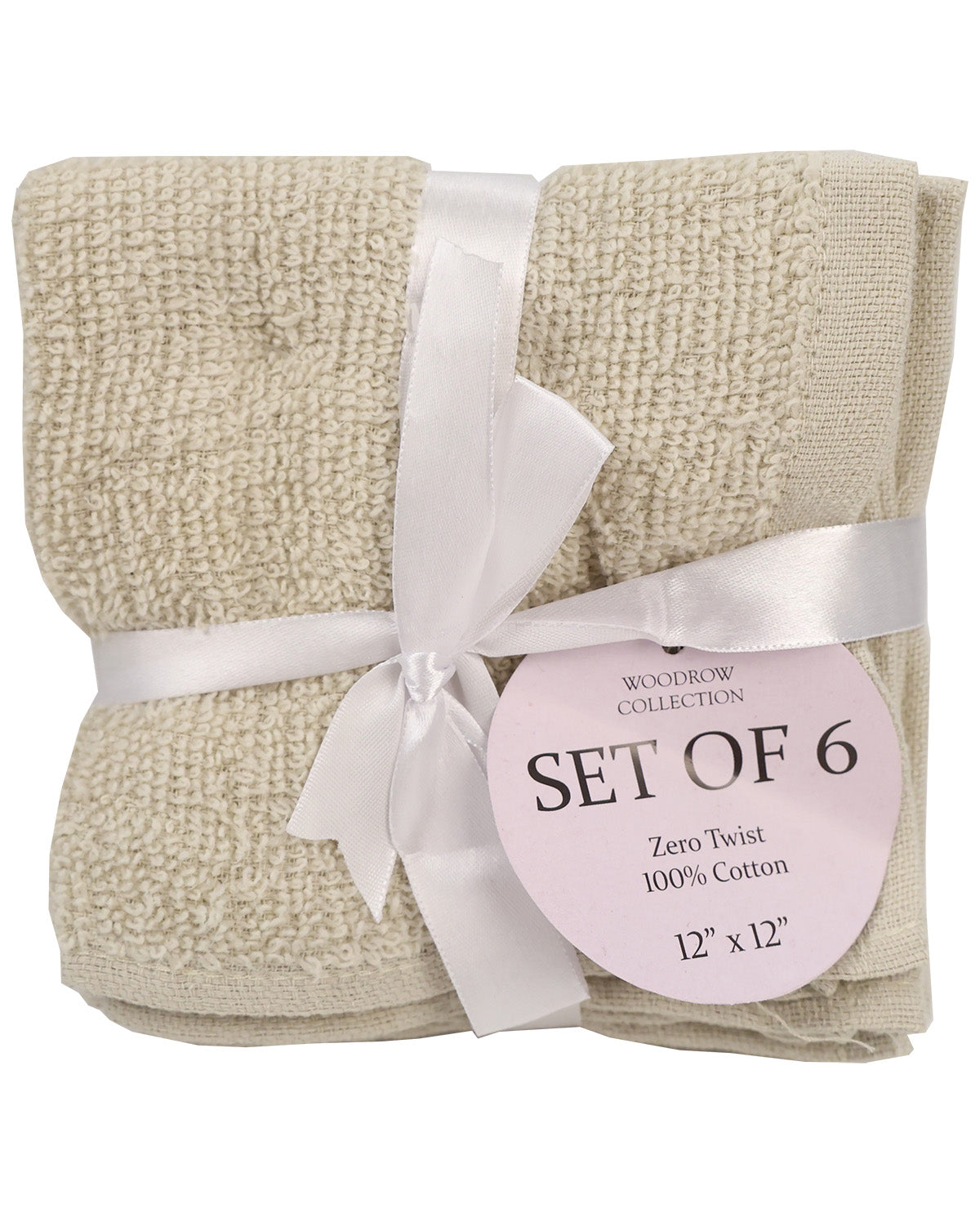 Woodrow Zero Twist 6 Piece Washcloths