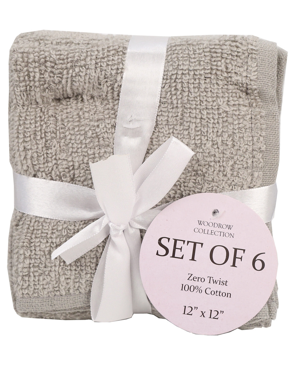 Woodrow Zero Twist 6 Piece Washcloths