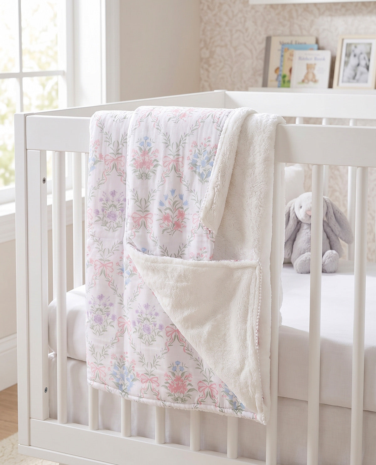 Floral Trellis Pink Gauze 50x70 Throws