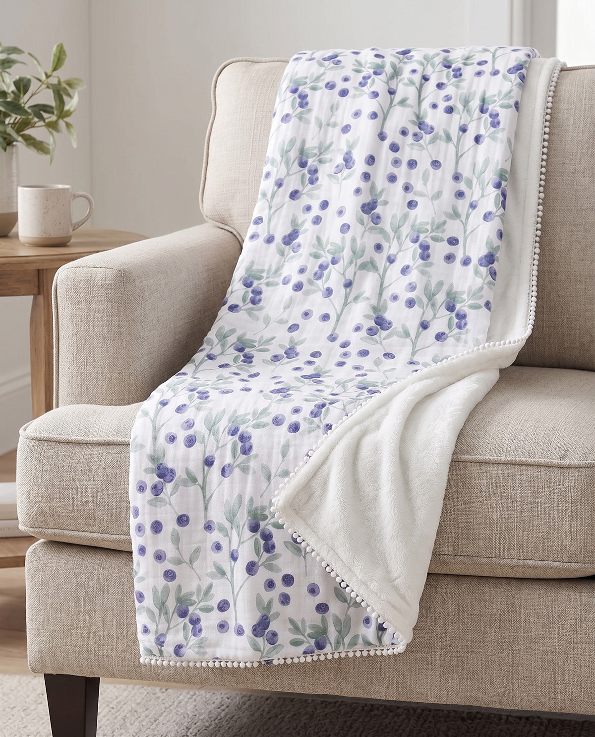 Blueberries Gauze 50x70 Throws