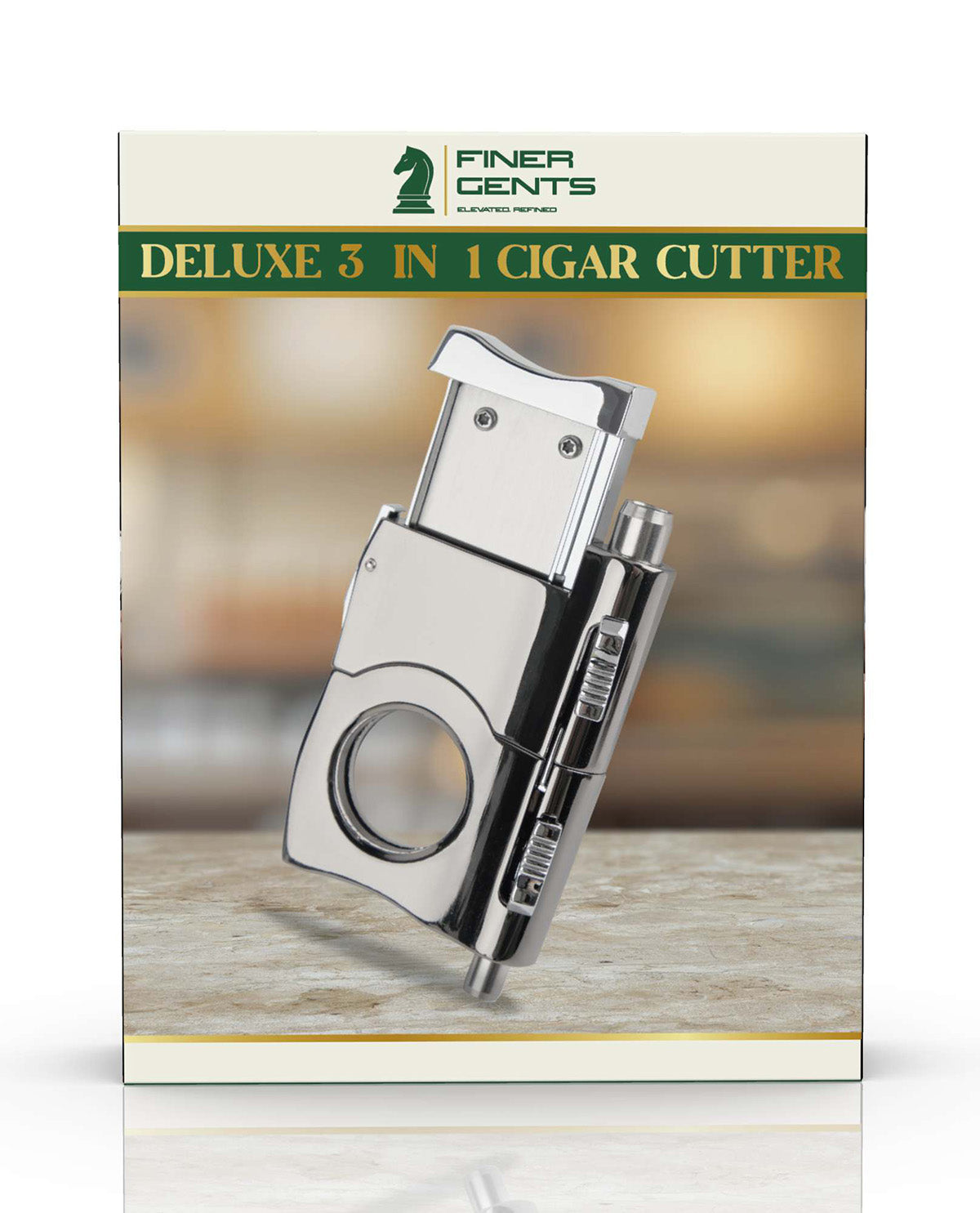 Deluxe 3 In 1 Cigar Cutter