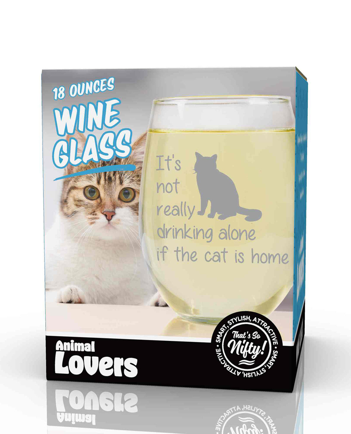 "Not Really Drinking Alone..." Wine Glass