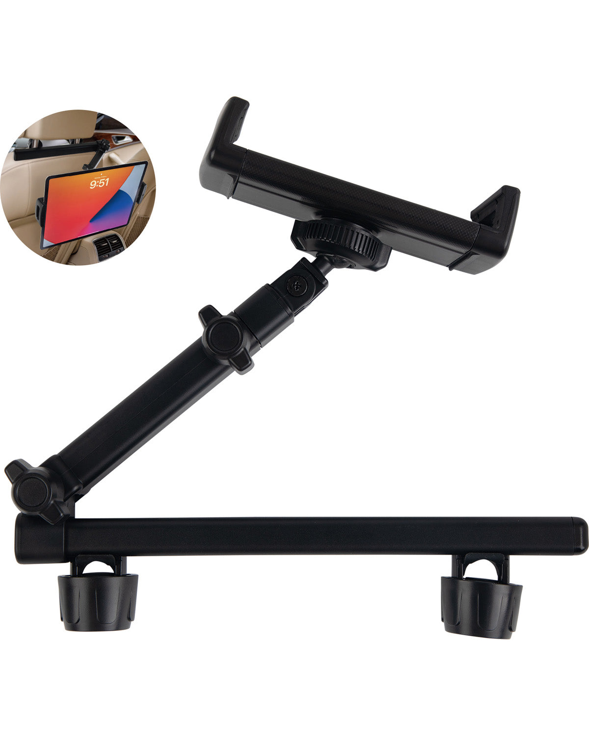Headrest Telescopic Tablet Holder