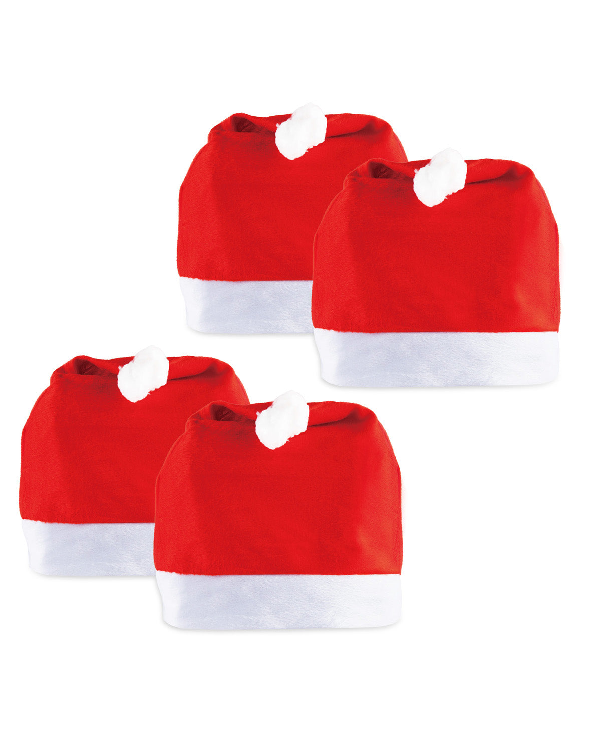 4 Piece Head Rest Santa Hats