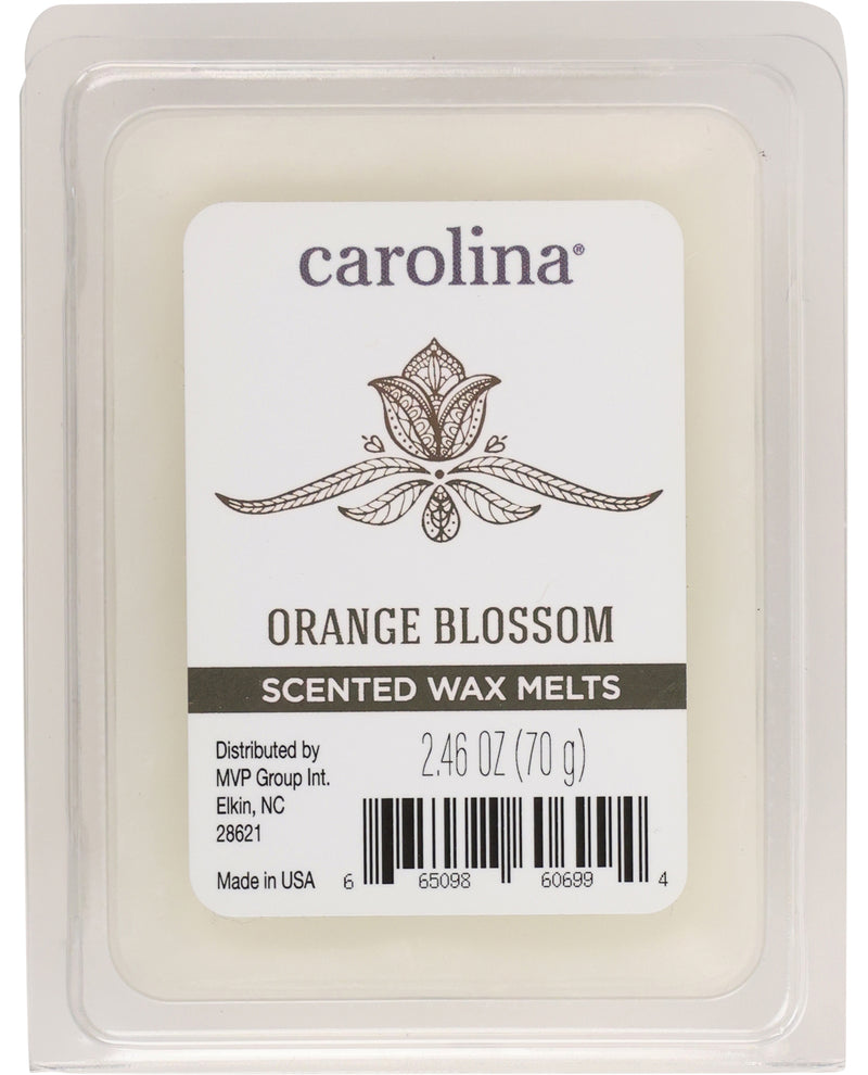 Carolina Orange Blossom scented wax melts packaging with label