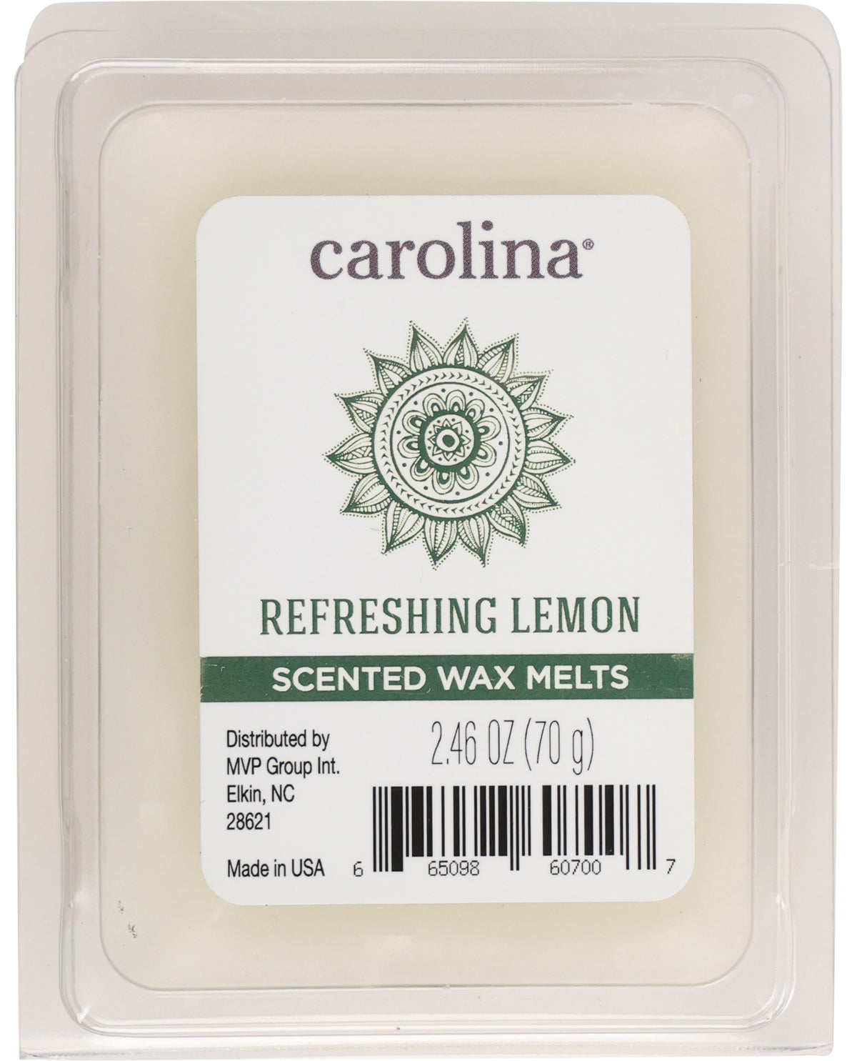 Carolina Refreshing Lemon scented wax melt packaging