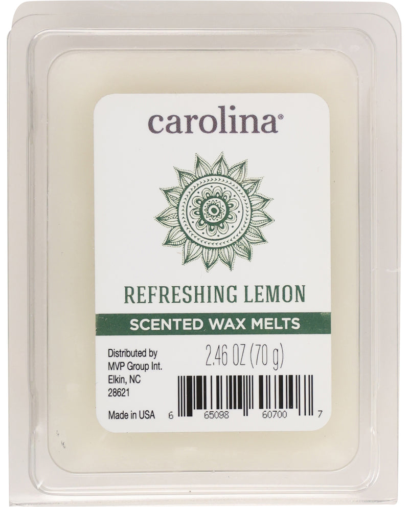 Carolina Refreshing Lemon scented wax melt packaging