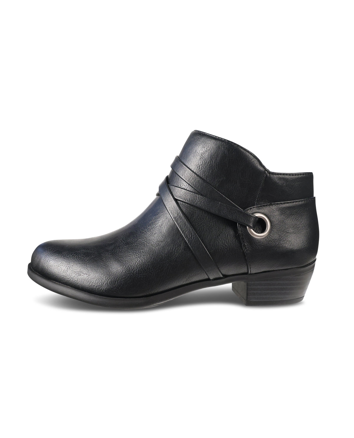 Brown leather shoe on a white background