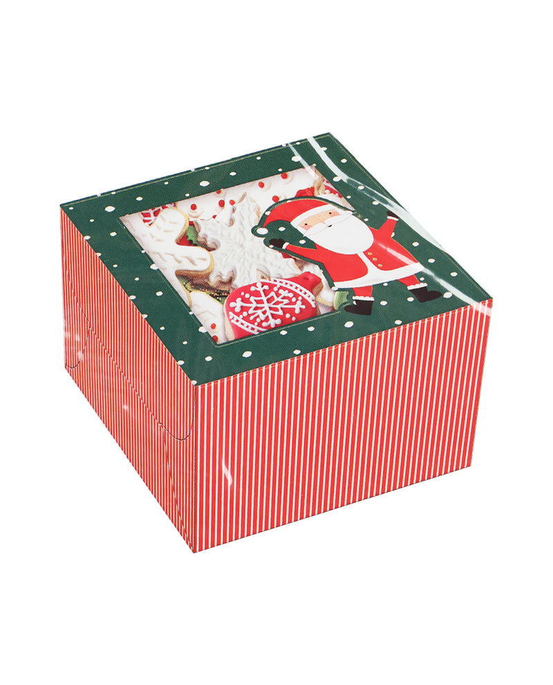 Holiday 2 Piece 4.5" Square Boxes With Window