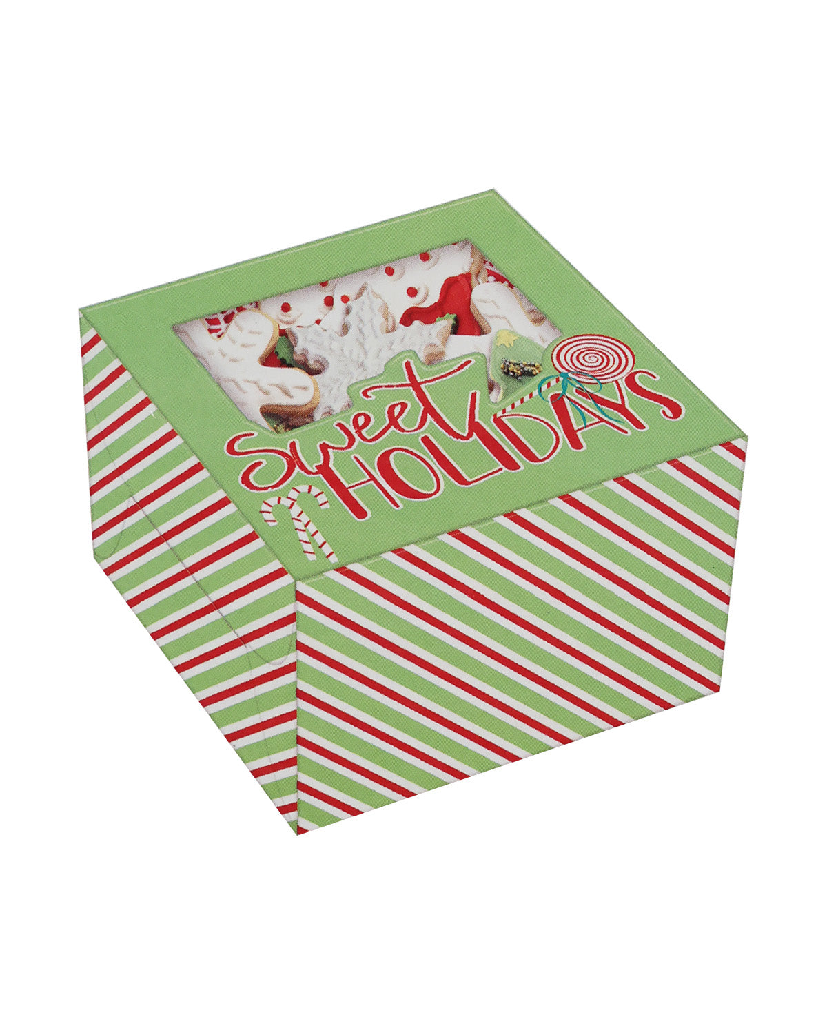 Holiday 2 Piece 4.5" Square Boxes With Window
