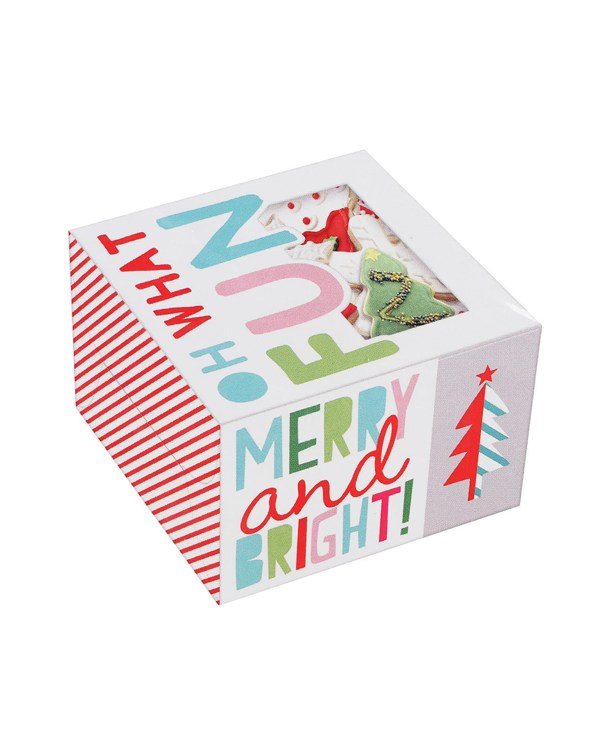 Holiday 2 Piece 4.5" Square Boxes With Window